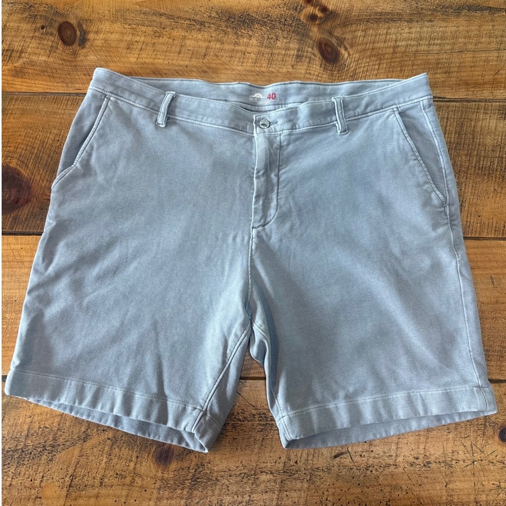 Faherty Mens Gray Cotton Blend Soft Stretchy Shorts Size 40